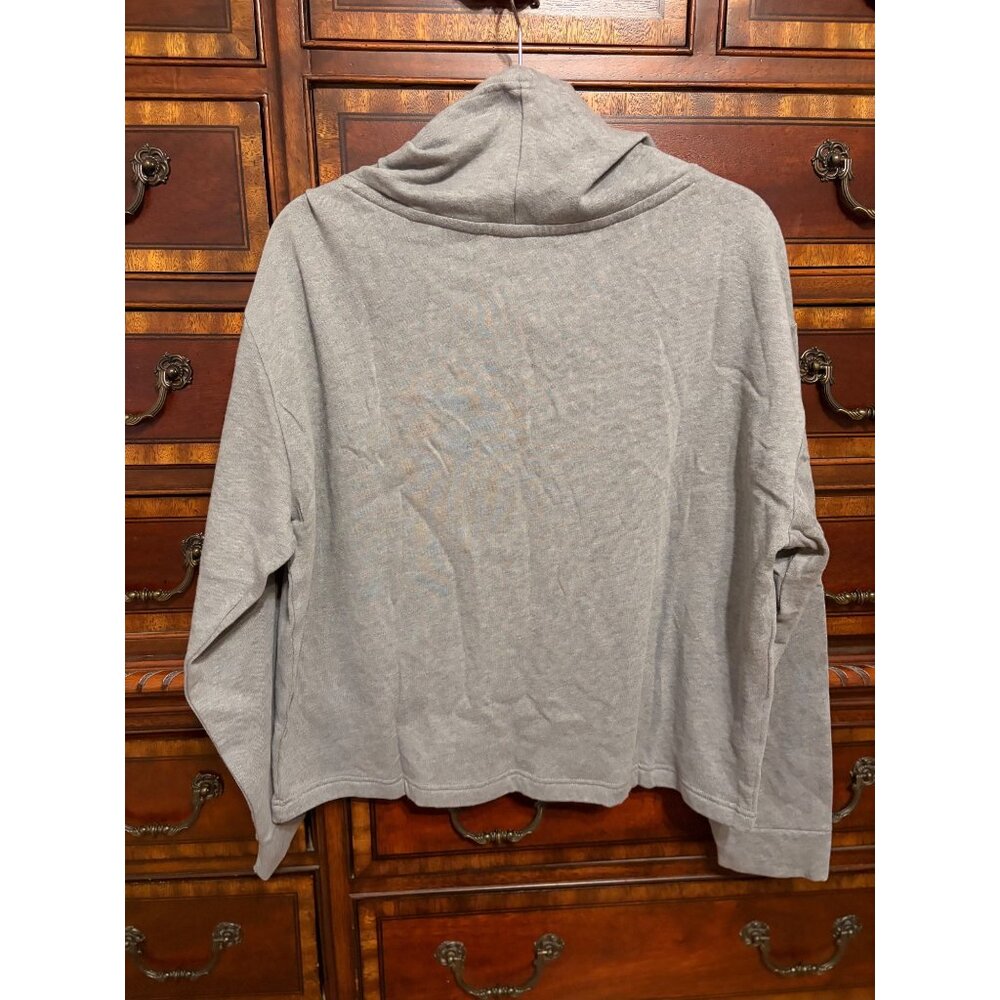 PINK by VICTORIA'S SECRET CROP GRAY SWEATSHIRT - NEW! SIZE LG - Picture 4 of 6